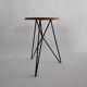 Vintage stool in wood and twisted metal of the years 60