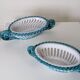 Set of 2 twisted earthenware fruit baskets by Sainte Radegonde, 50s