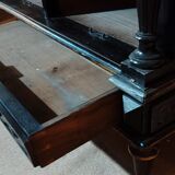 Curtained cabinet, late 19th century.