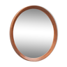 Round mirror in teak Holland 1960s 46cm