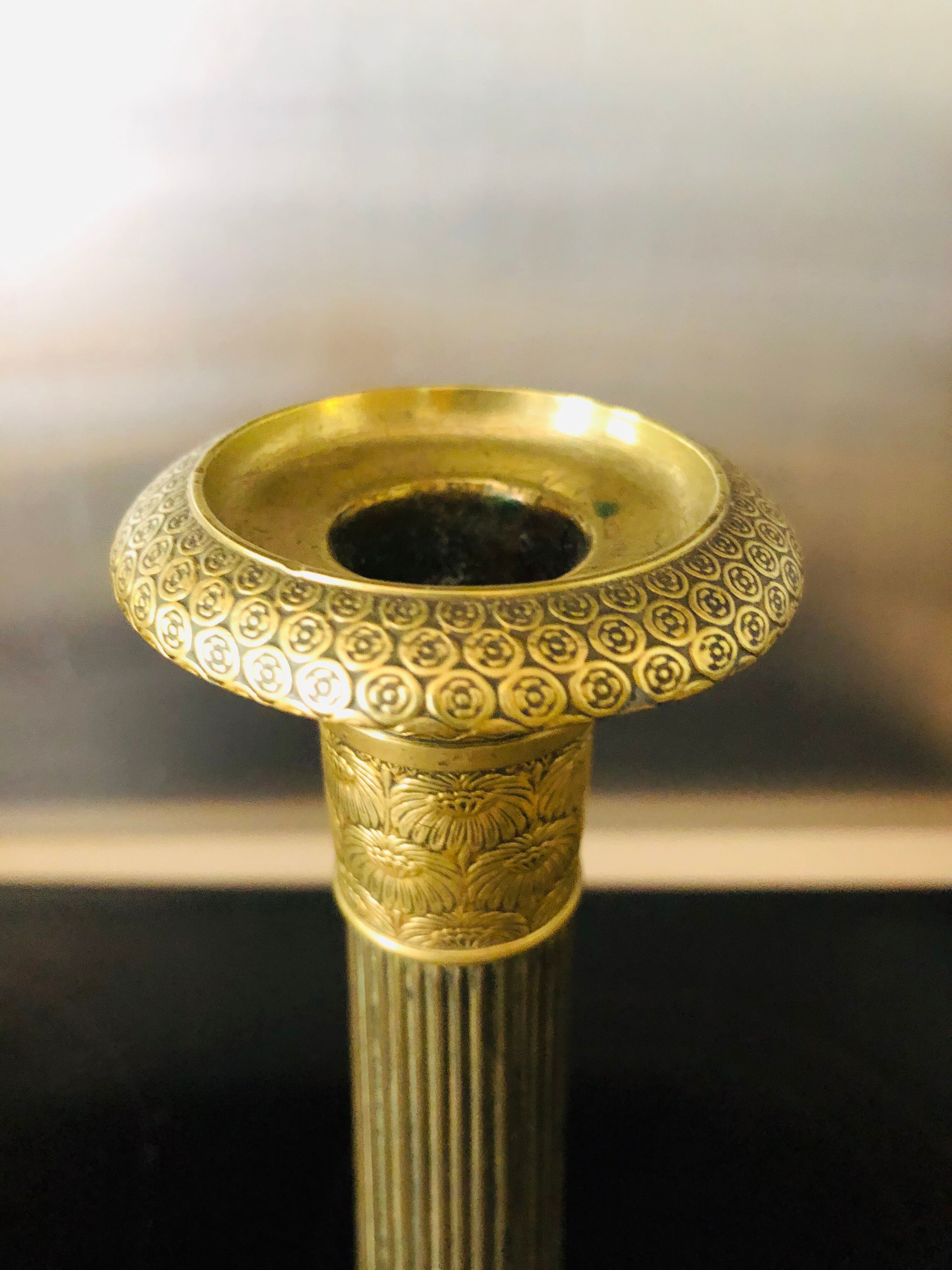 Pair of brass torches