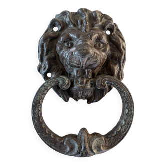 Bronze lion door knocker