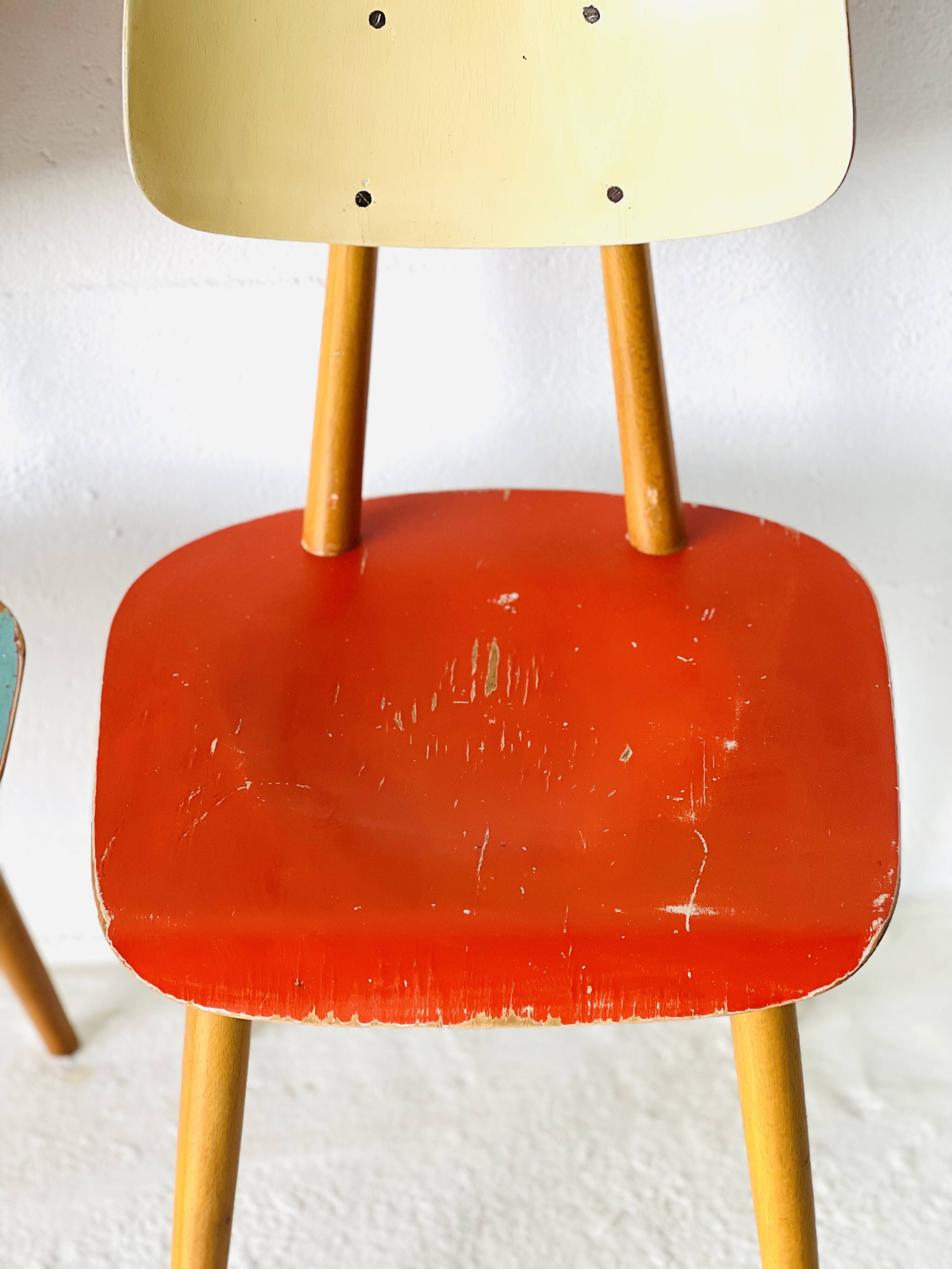 4 chaises Ton, 1960