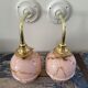 Pair of newly electrified art deco wall lamps