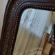 mirror carved wooden semi-circle frame 60x70cm
