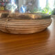 Rattan and Italian brass dish from the 70s