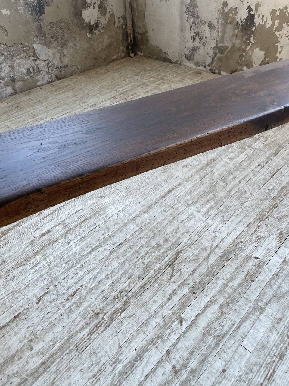Solid oak bench 230 cm