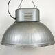 Oval industrial polish factory pendant lamp from mesko, 1970s