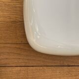 Applique murale plafonnier opaline blanche carrée 1960 1970