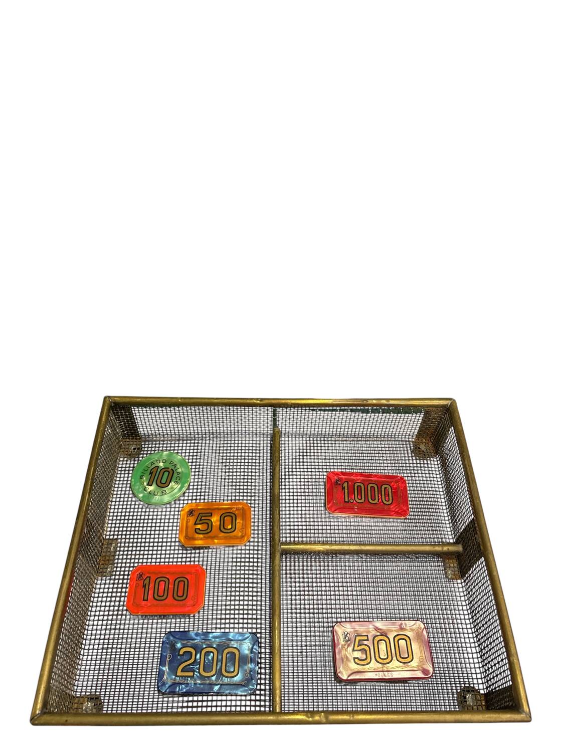 Brass countertop cash box/empty pocket