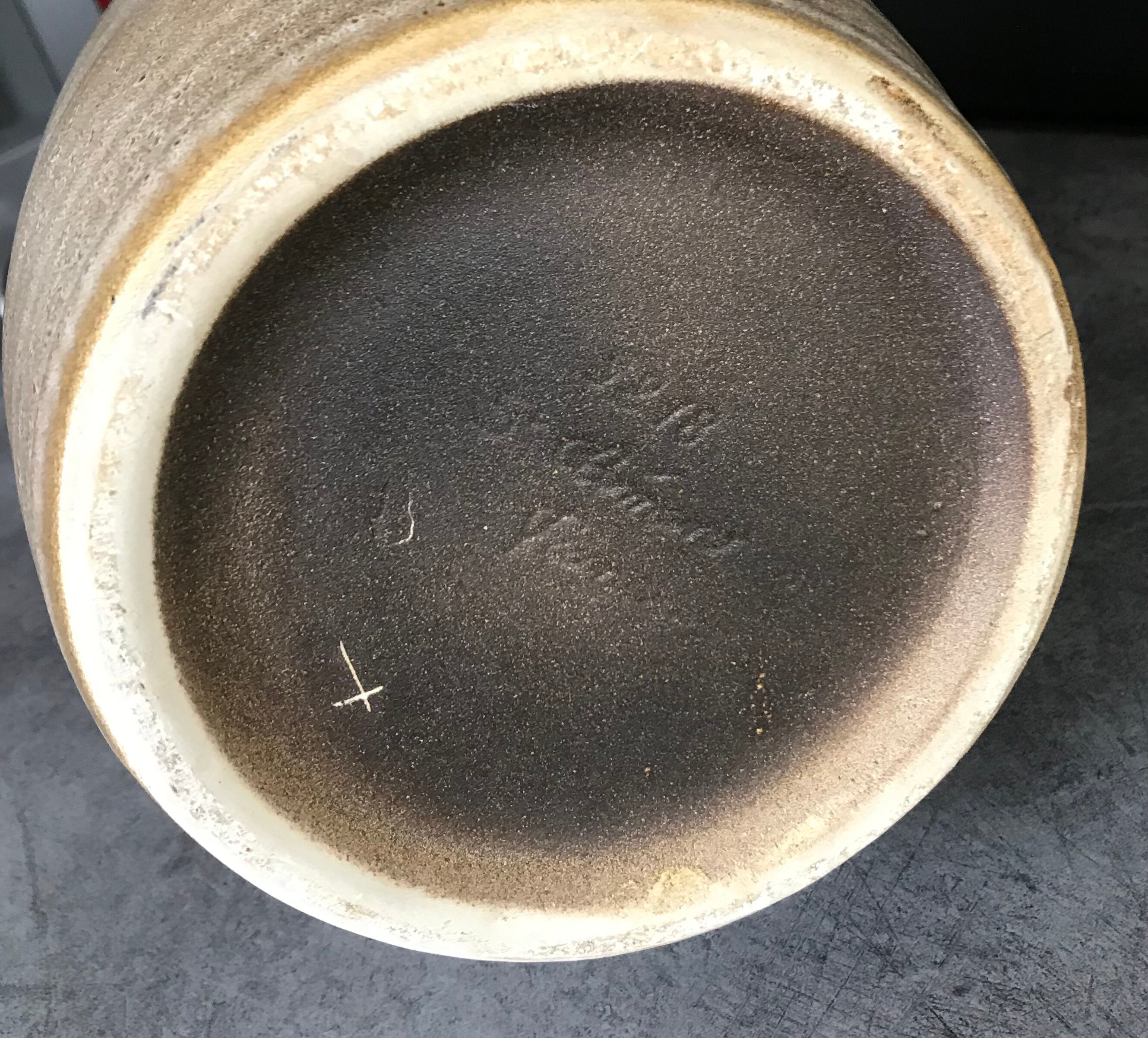 Vase in ceramic rock effect of saint clement mammouth 38 cm decoration