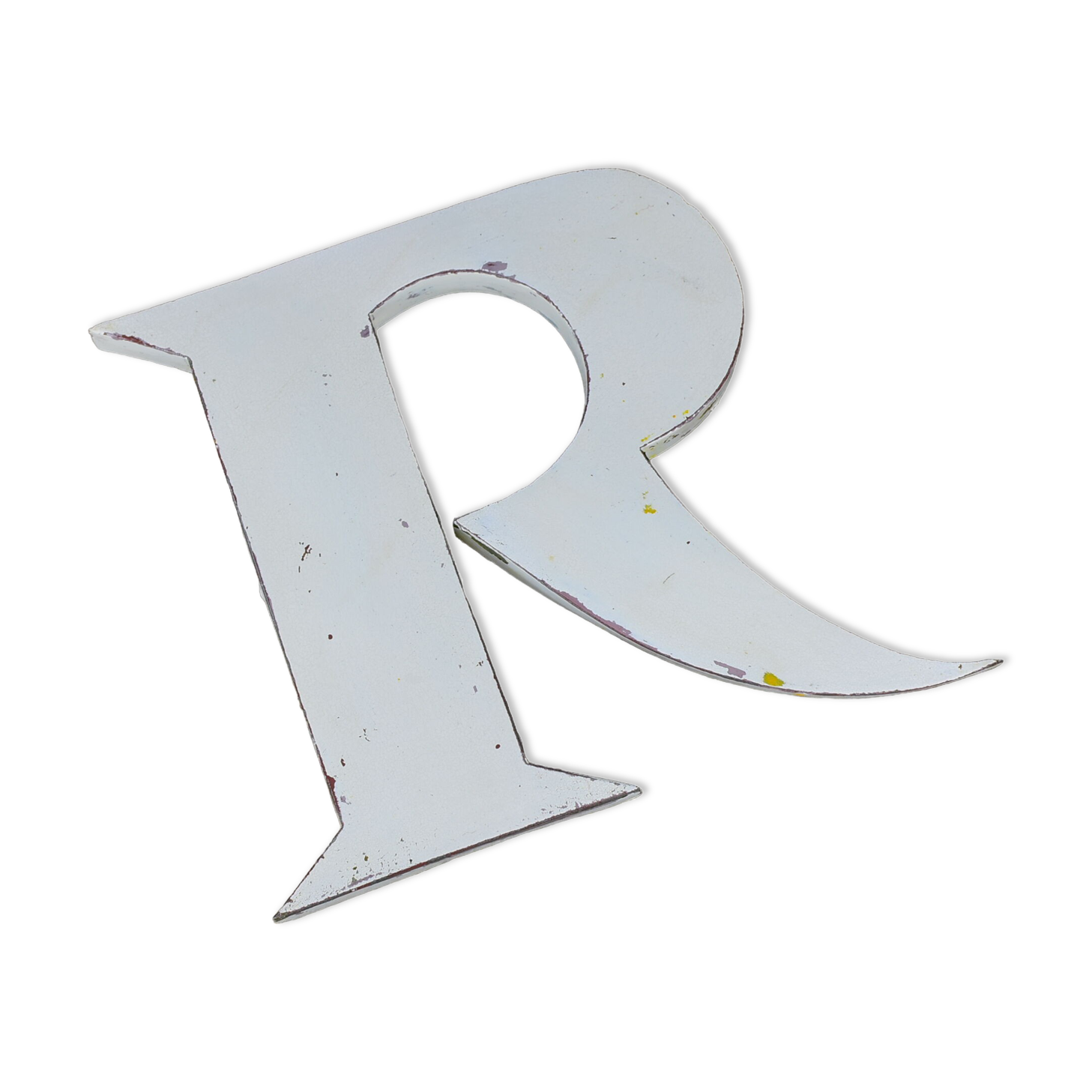 Lettre zinc blanche "r"