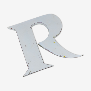 Lettre zinc blanche "r"