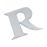 White zinc letter "r"