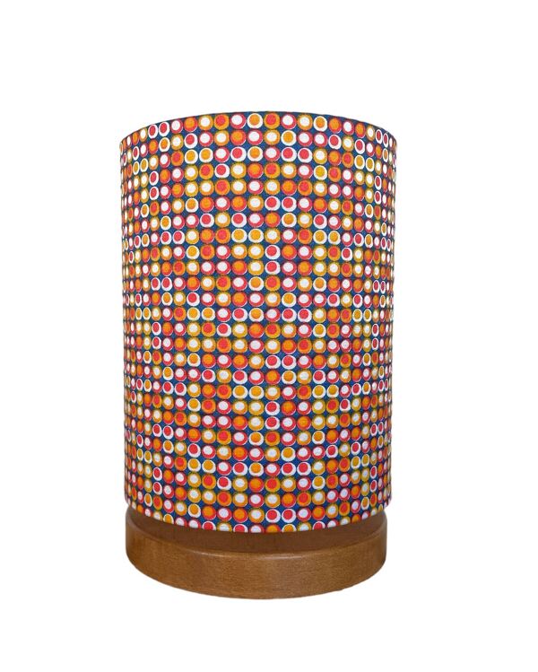 Lampe de meuble Lamp'angel Dotted H30 D20 - tissu vintage