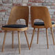 Set of 4 Dining Chairs by Oswald Haerdtl, Reupholstered, Midcentury
