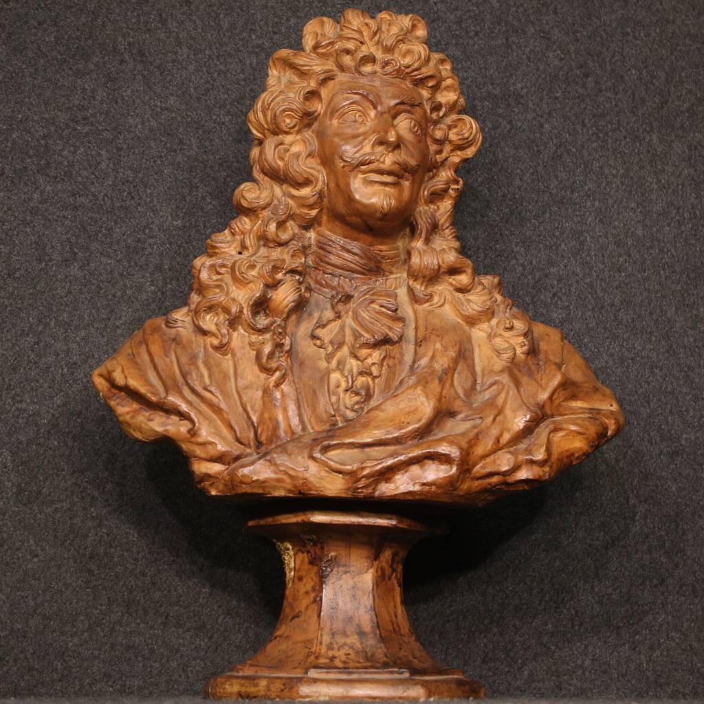 Grande sculpture française en terre cuite