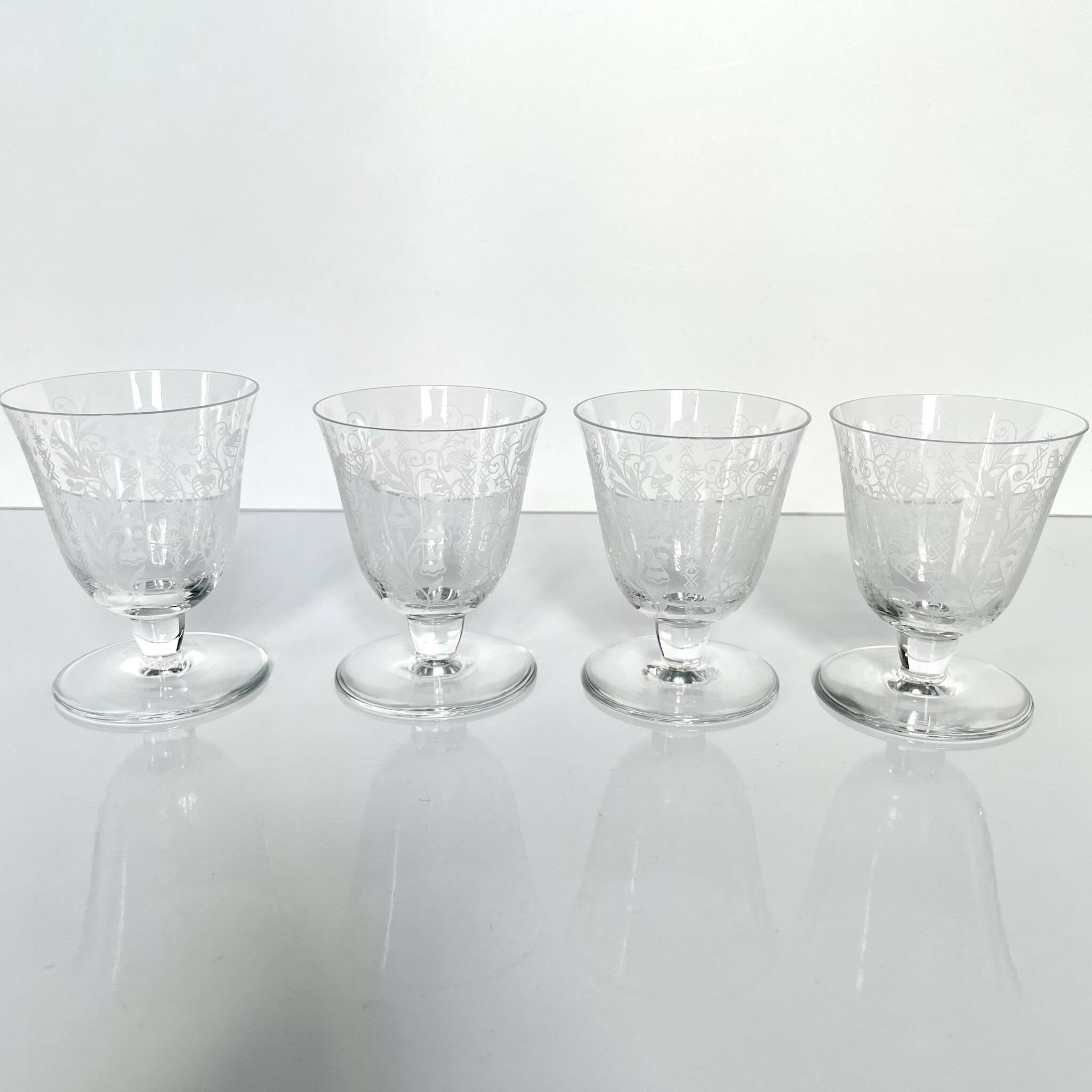 4 Baccarat Crystal Glasses - Argentina Model