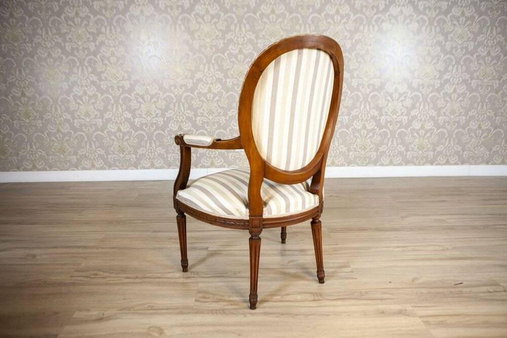 Early 19th Century Louis XVI French Walnut Armchair