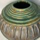 Vase boule art déco en terre cuite polychrome vers 1930