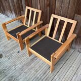 Paire de fauteuils en bois PIN
