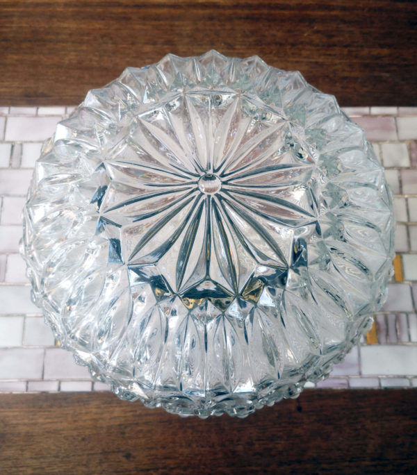 Moulded glass ceiling light