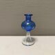 Vase with trumpet-shaped foot, in translucent and blue glass, model Lagune, 1974.