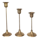 Scandinavian candlesticks in vintage brass