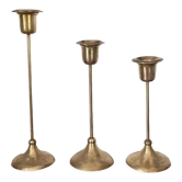 Scandinavian candlesticks in vintage brass