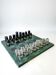 Acrylic & gilt brass chess set with marble board, Italy, 1970s