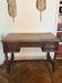 Louis XIII oak writing desk with carved twisted legs, late 19th century.
