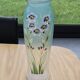 Vase verre et émail fleurs vers 1900