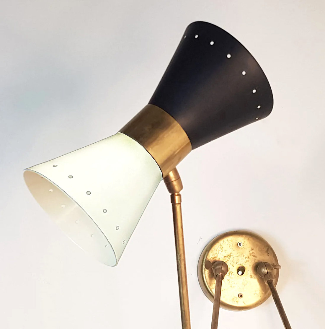 Wall lamp double diabolo black & white