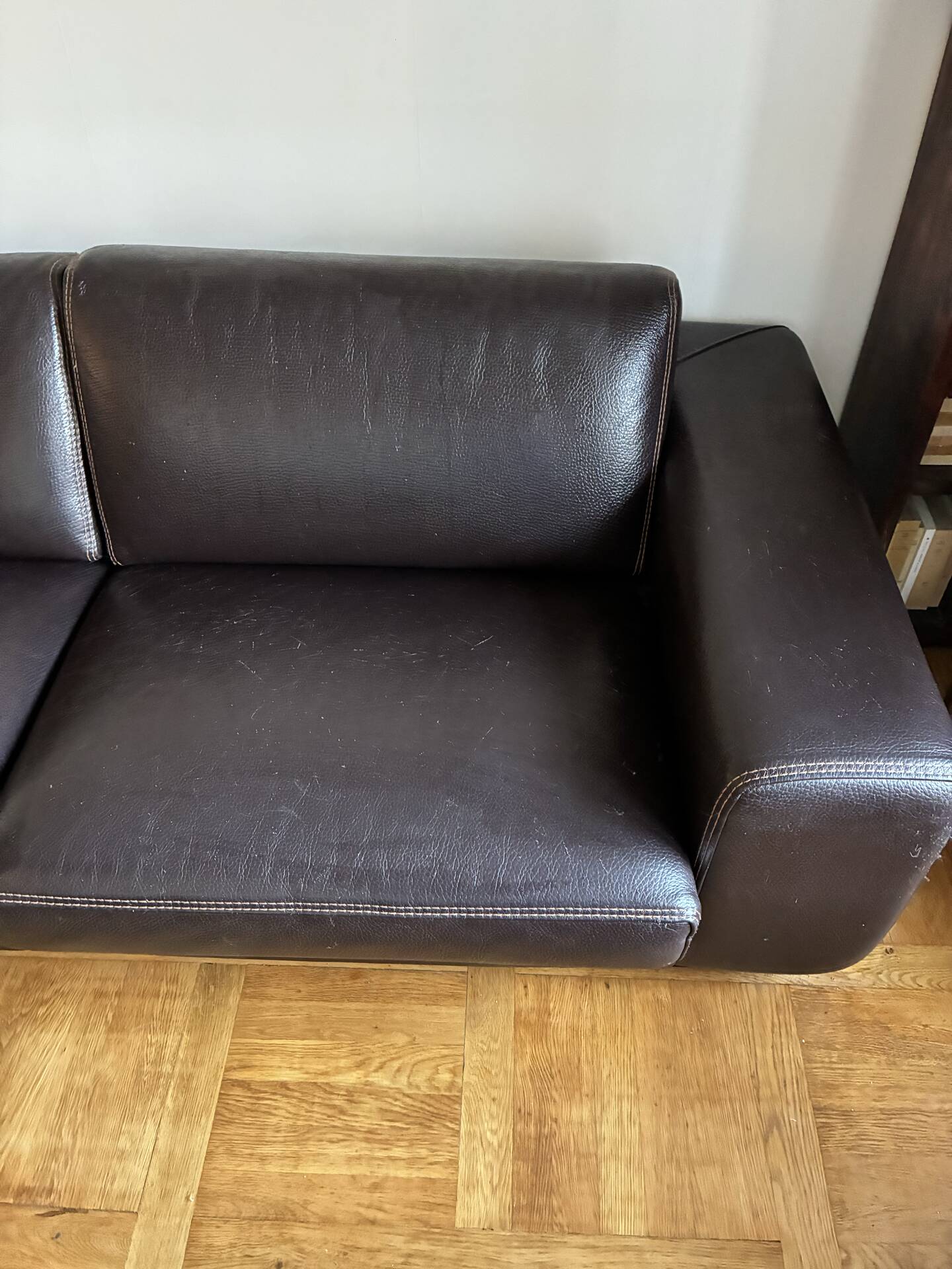 Canapé 3/4 places cuir Roche Bobois