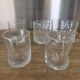 5 engraved bubble glass cups BIOT Free-form pinched (H 10 cm)