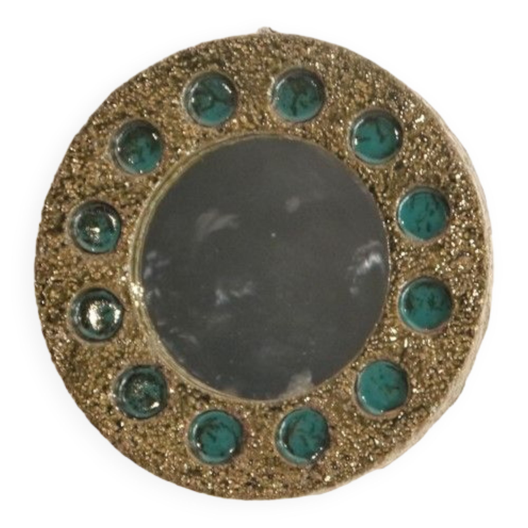 Vintage Scandinavian ceramic mirror 1960