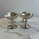 Set of 4 silver-plated ice cream bowls, hallmark, octagonal base, A