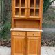 2-part solid wood buffet display cabinet kitchen storage cabinet 94cm