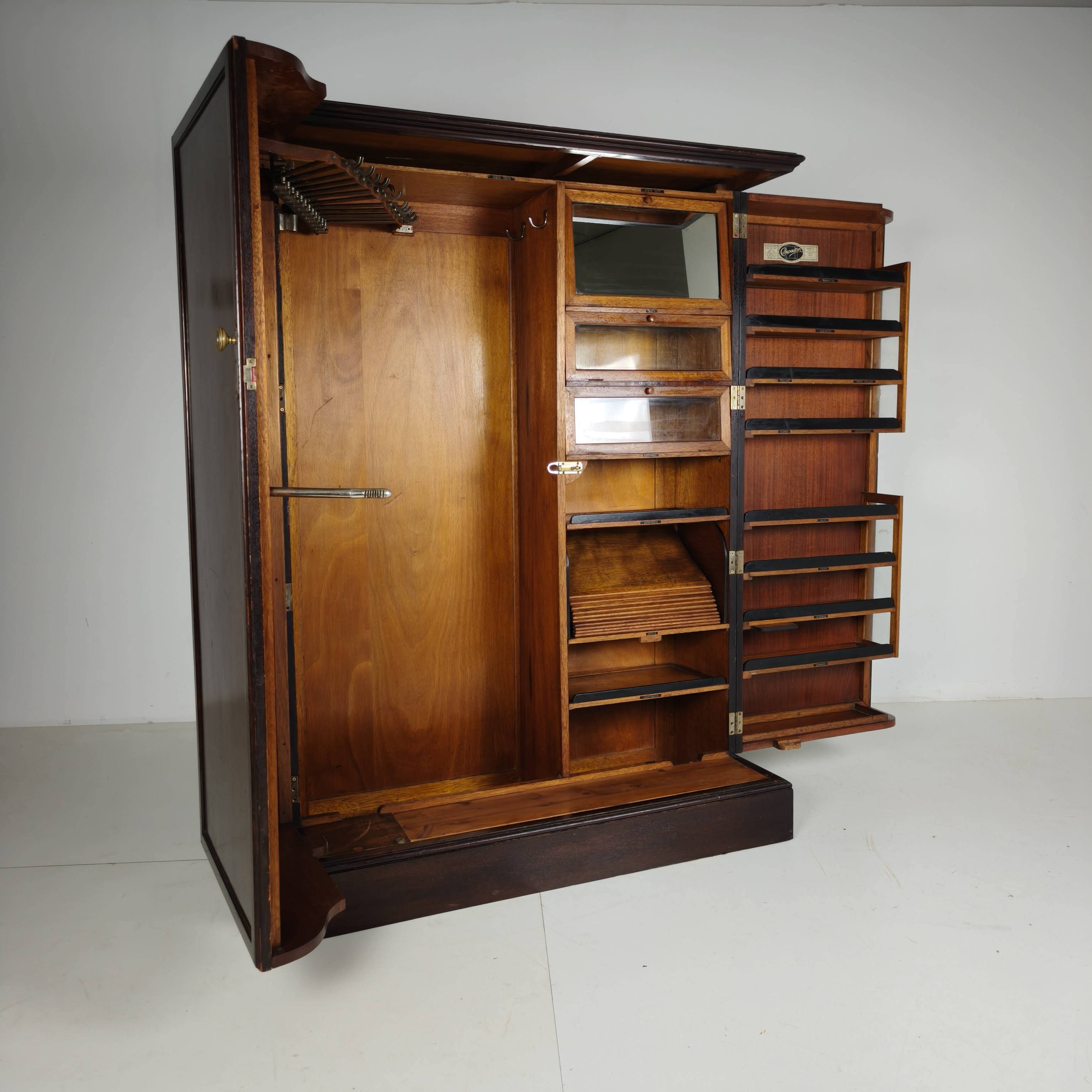 1920s Compactom Ltd Gentleman’s Wardrobe – Complete Fitted Interior