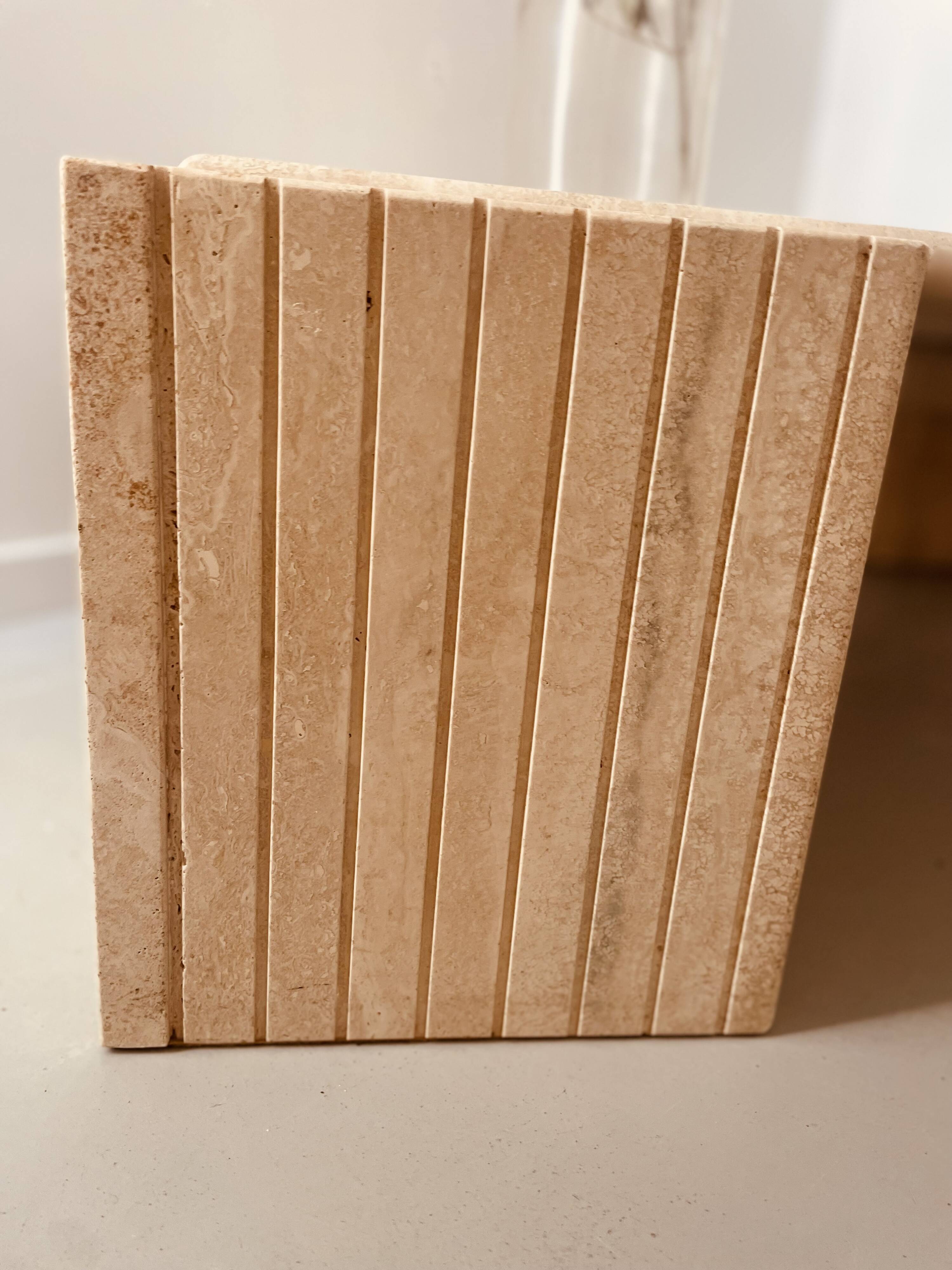Travertine coffee table