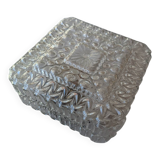 Pressed glass wall light