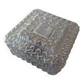 Pressed glass wall light