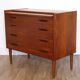 Commode coiffeuse vintage scandinave en teck