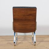 Chrome & Rosewood armchairs, Gordon Russell, United Knigdom, 1970s.