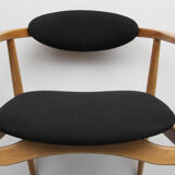 Fauteuil des années 1960 noir en hêtre