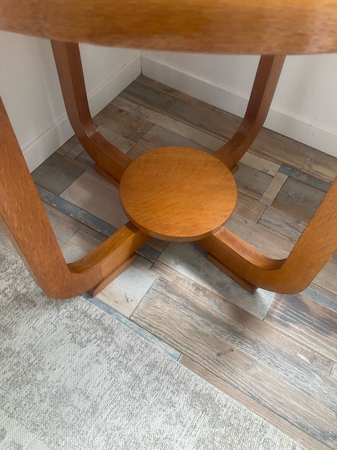 Art Deco oak coffee table from the 40s and 50s