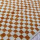 Berber rug in brown and beige check pattern - 206 x 154 cm