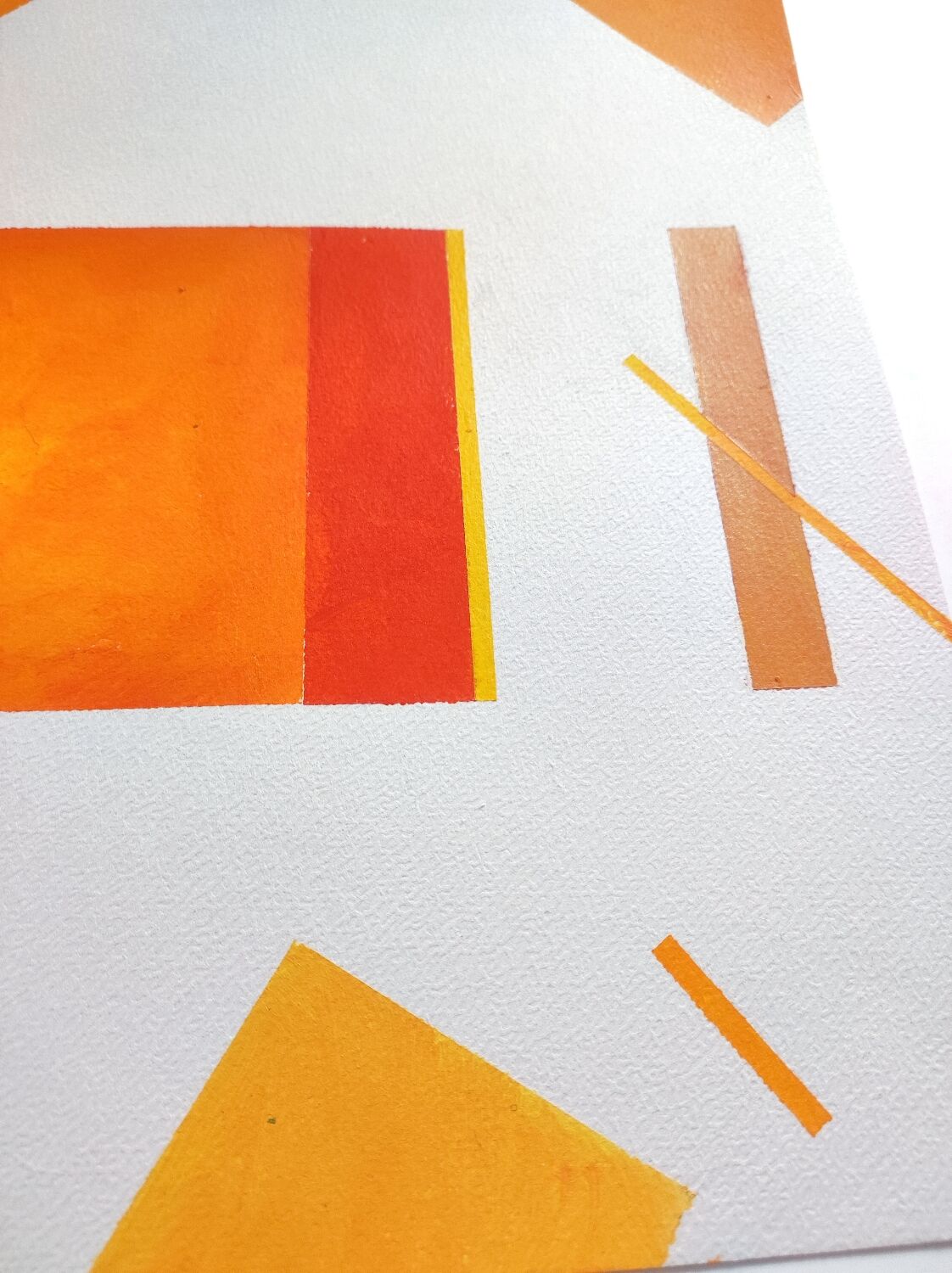 Orange minimalist geometric paint