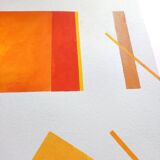 Orange minimalist geometric paint