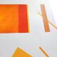 Orange minimalist geometric paint